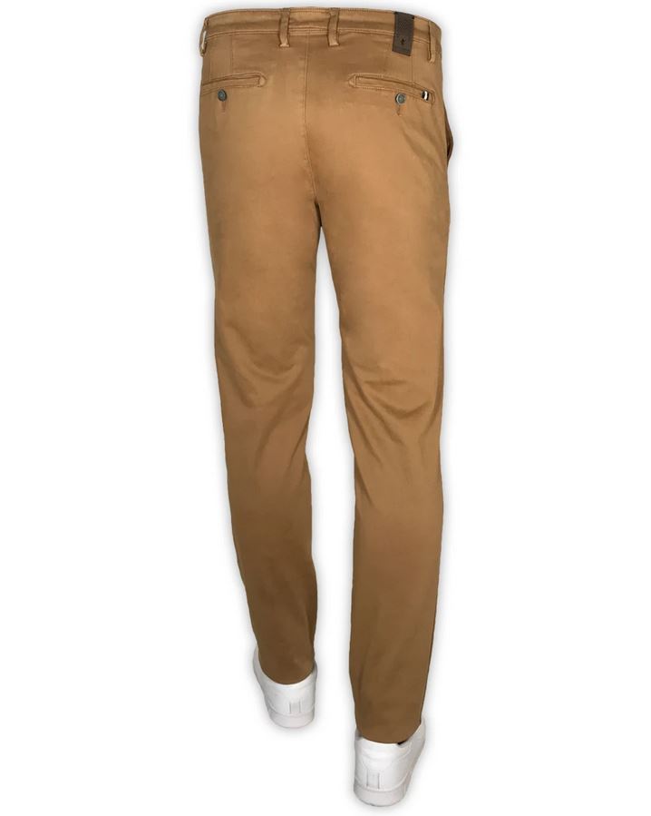 Sea Barrier Pantalone sea barrier marrone in cotone raso stretch modern fit Sconto di tempo limitato