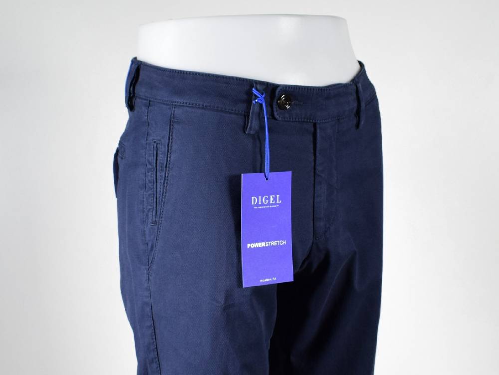 Digel Pantalone blu digel in cotone lavato stretch modern fit Fornitura limitata