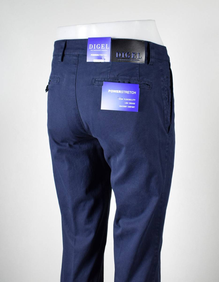 Digel Pantalone blu digel in cotone lavato stretch modern fit Fornitura limitata