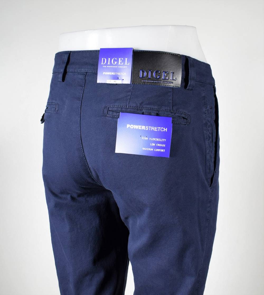 Digel Pantalone blu digel in cotone lavato stretch modern fit Fornitura limitata