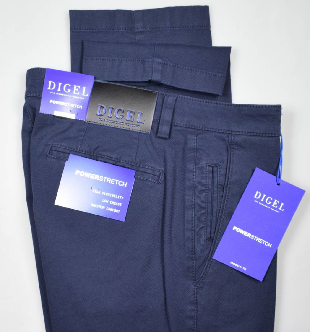 Digel Pantalone blu digel in cotone lavato stretch modern fit Fornitura limitata