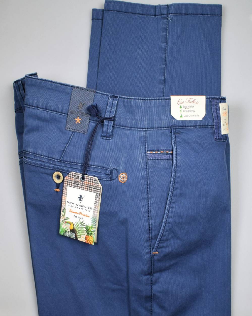 Sea Barrier Pantalone blu chiaro regular fit sea barrier in cotone stretch Offerta esclusiva