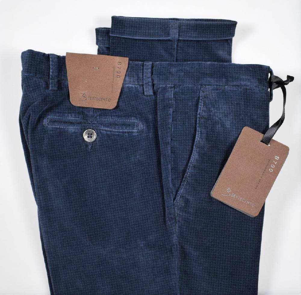 B Settecento Pantalone in velluto stampato slim fit bsettecento Cyber Monday
