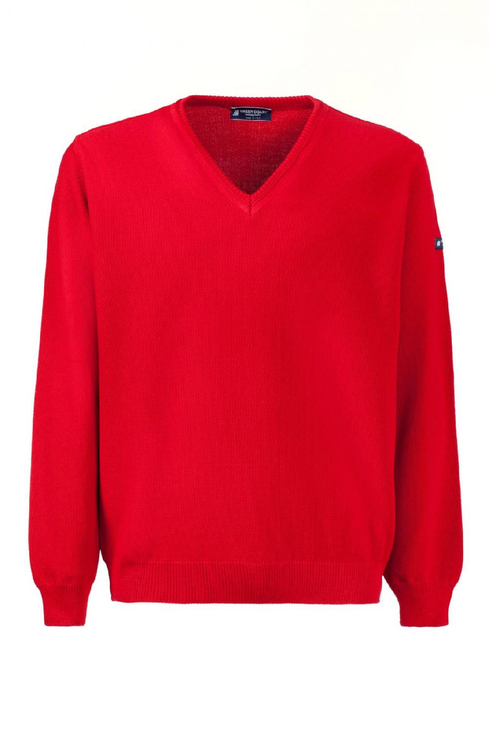 Green Coast Pullover rosso green coast modern fit made in italy Lightning offer