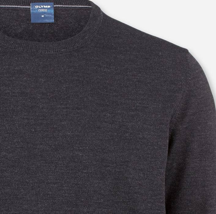 Olymp Maglione giro collo olymp in lana pettinata merino extra fine Liquidazione