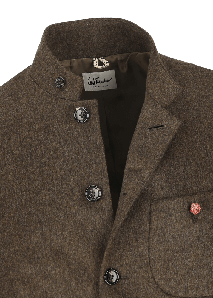Luis Trenker Blazer in loden con colletto alla coreana Lusandro Saldi Di Fabbrica