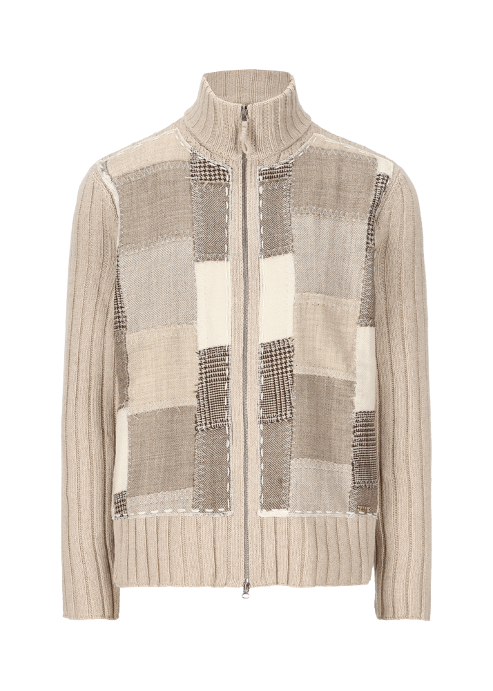 Luis Trenker Cardigan con patchwork sulla parte anteriore Luwilli In Saldo