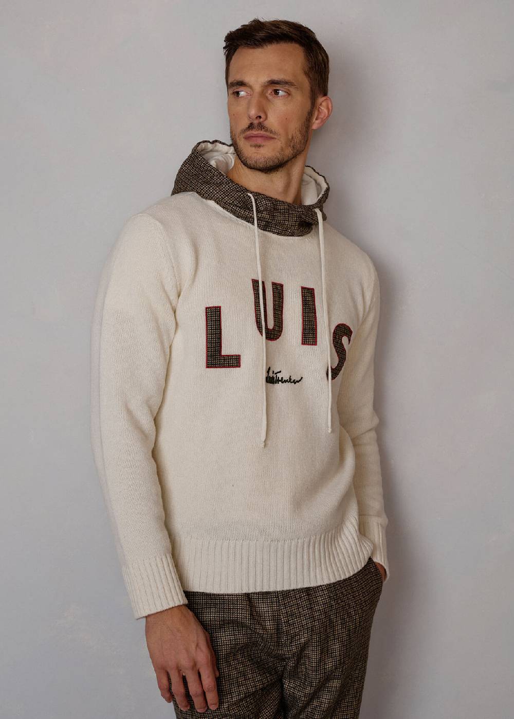 Luis Trenker Pullover lavorato a maglia con cappuccio Luwilfried Pezzi Unici