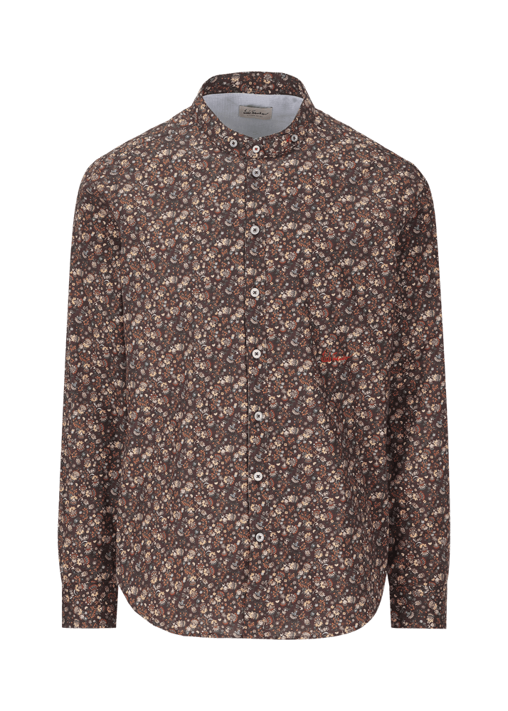 Luis Trenker Camicia con motivo floreale Lubernet Promozione Limitata
