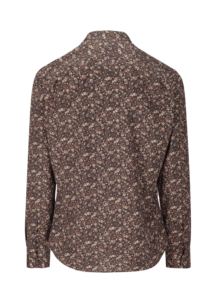 Luis Trenker Camicia con motivo floreale Lubernet Promozione Limitata
