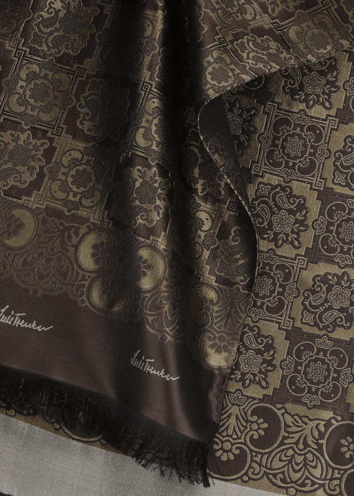 Luis Trenker Sciarpa in seta jacquard modello Lufranzi I Più Venduti