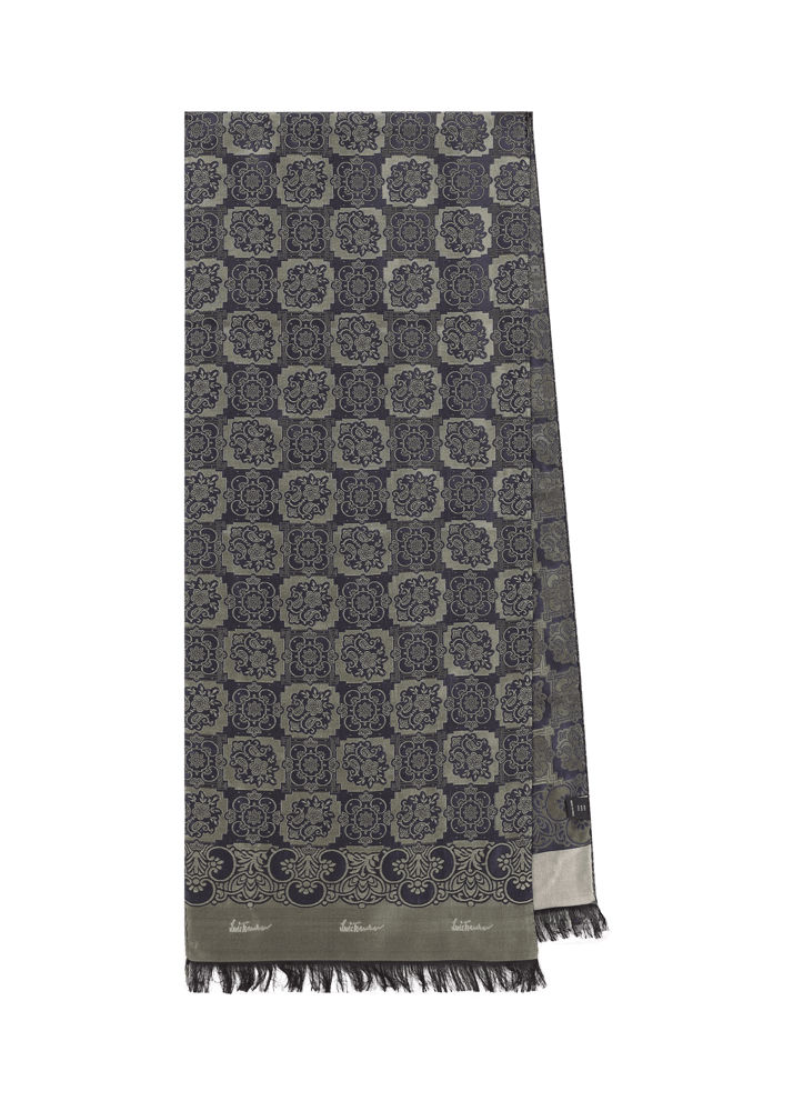 Luis Trenker Sciarpa in seta jacquard modello Lufranzi Vendite Flash