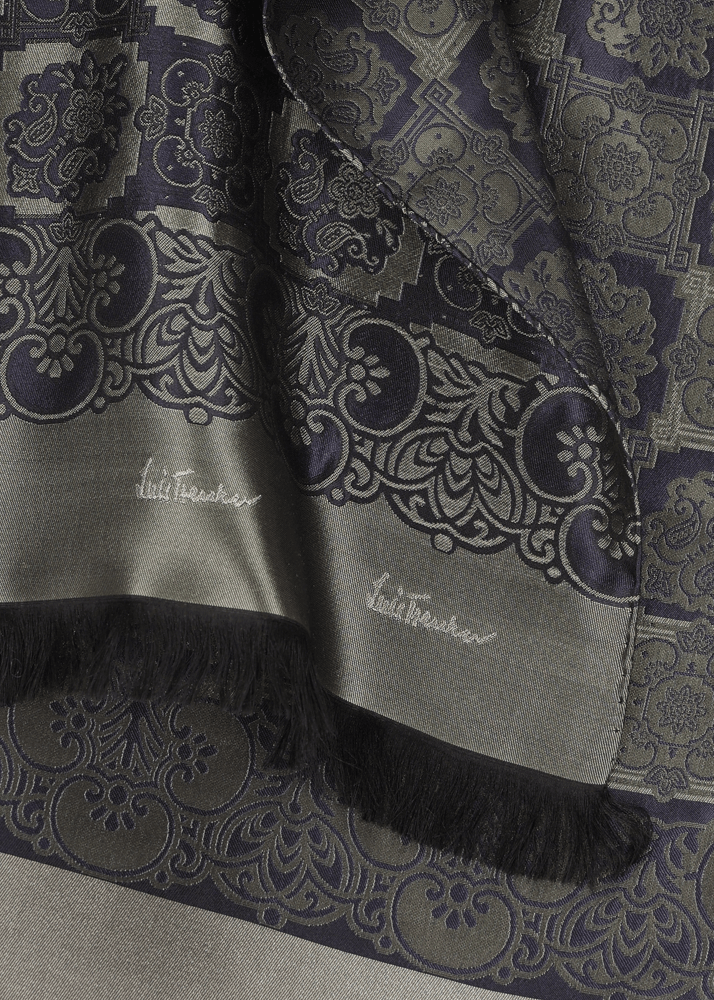 Luis Trenker Sciarpa in seta jacquard modello Lufranzi Vendite Flash