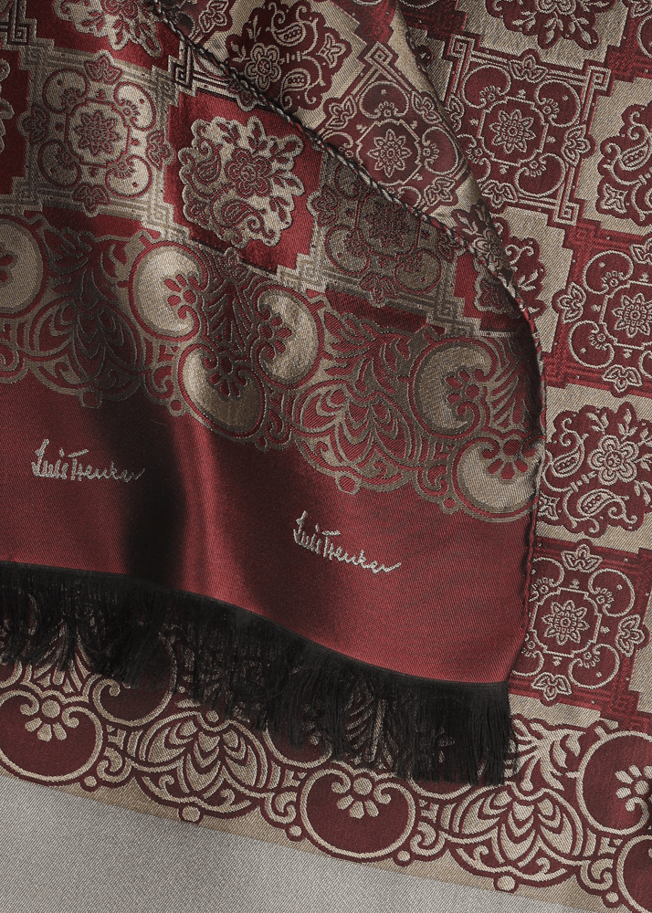 Luis Trenker Sciarpa in seta jacquard modello Lufranzi Negozio