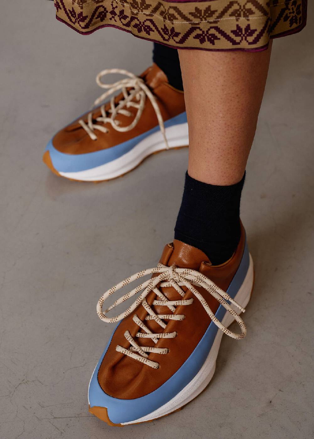 Luis Trenker Sneaker in pelle con suola a zeppa Luleandras Italia