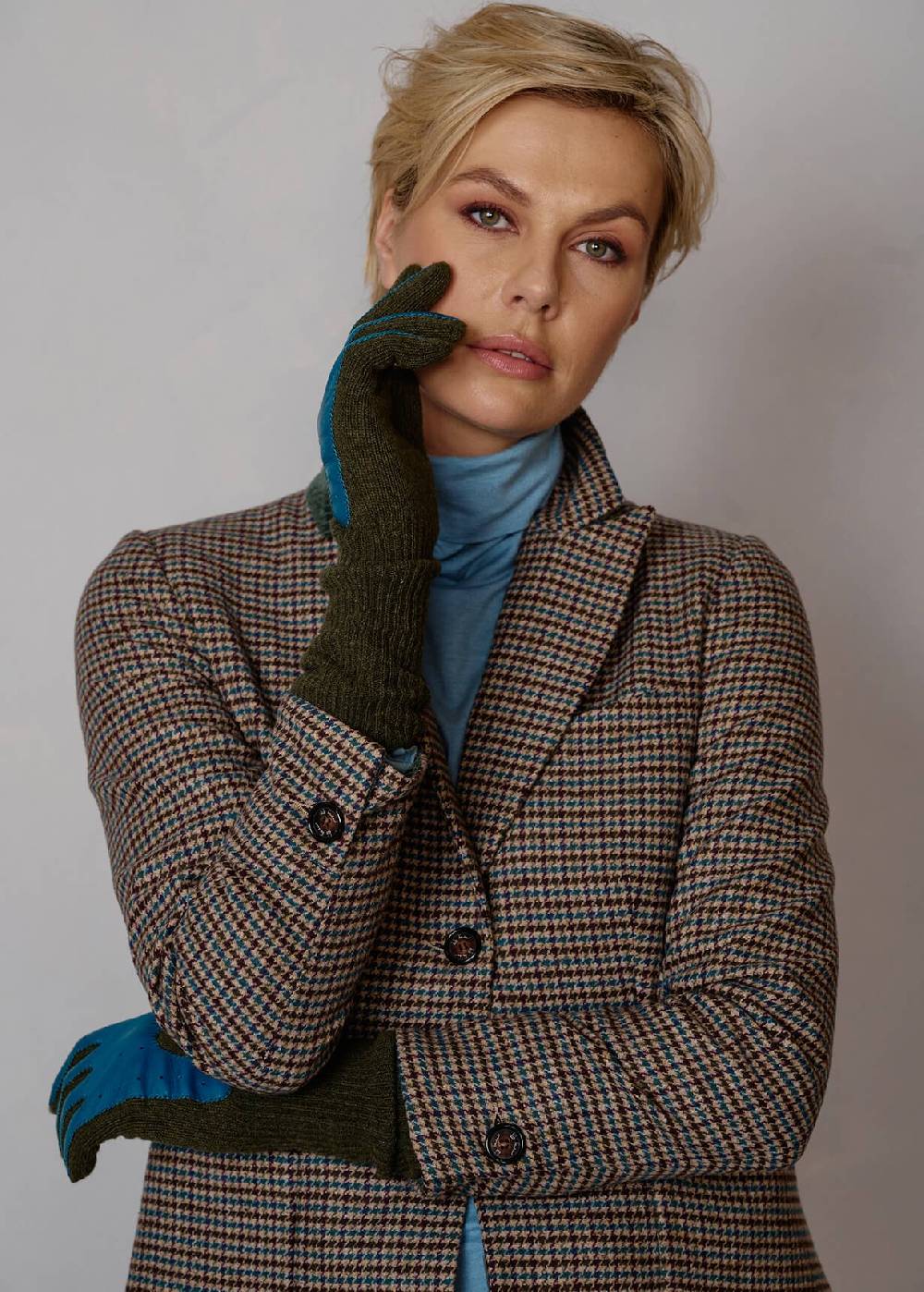 Luis Trenker Blazer con motivo pied-de-poule Lurania Sconto