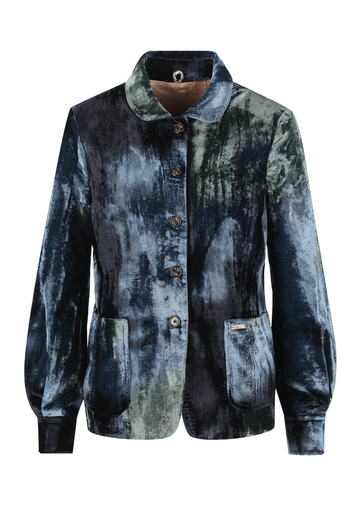 Luis Trenker Blazer in velluto con colletto alla Peter Pan Lurita Vendita Calda