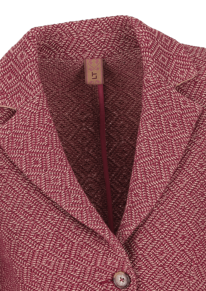 Luis Trenker Blazer in jersey con motivo Lurosella I Più Venduti