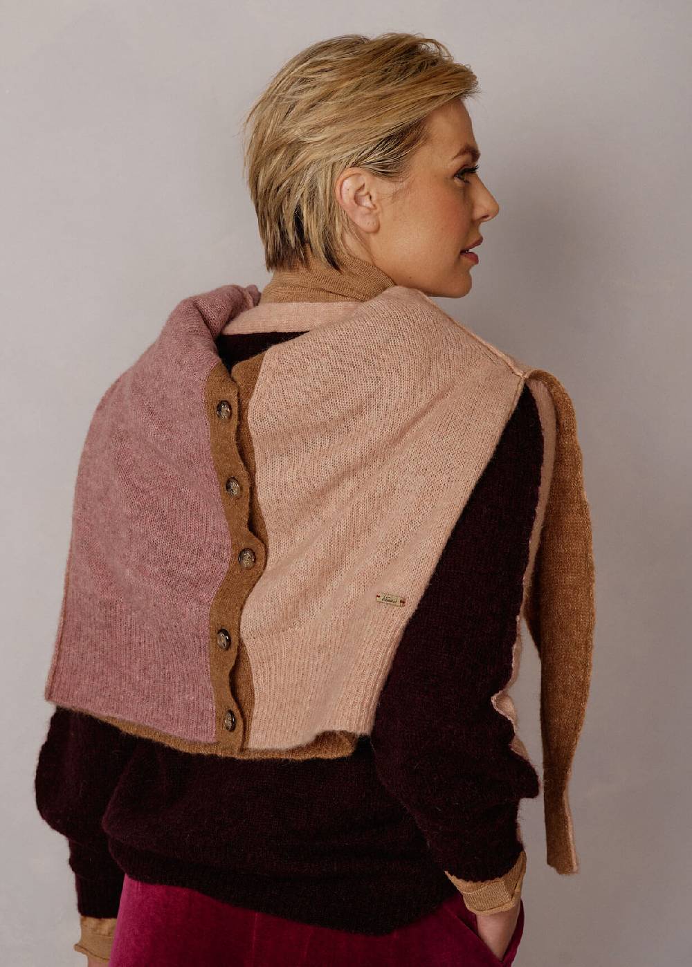 Luis Trenker Cardigan con effetto color block Luwadia Italy