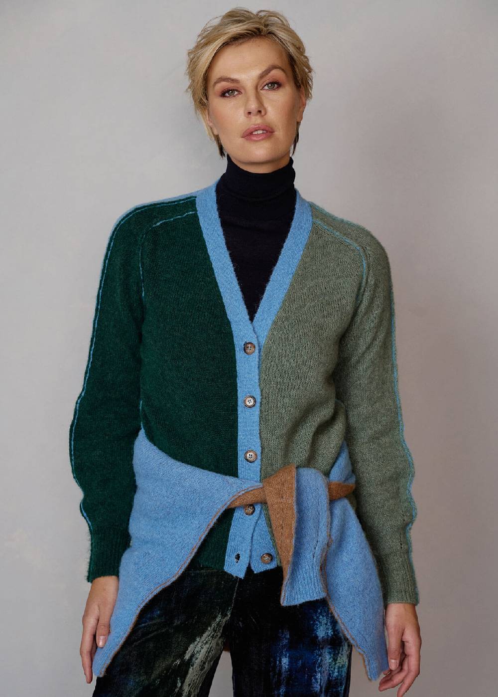 Luis Trenker Cardigan con effetto color block Luwadia Italia