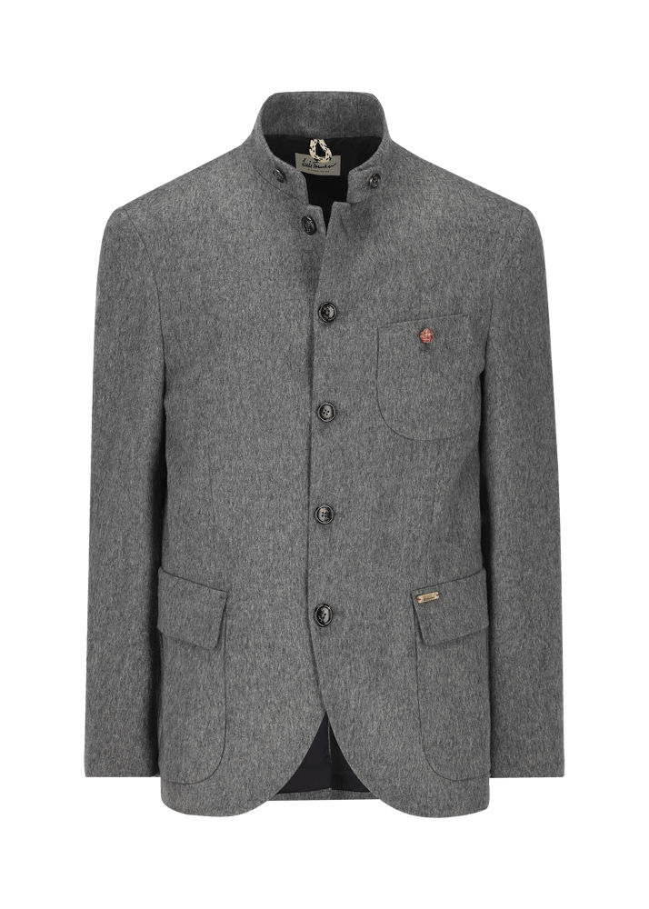 Luis Trenker Blazer in loden con colletto alla coreana Lusandro In Linea