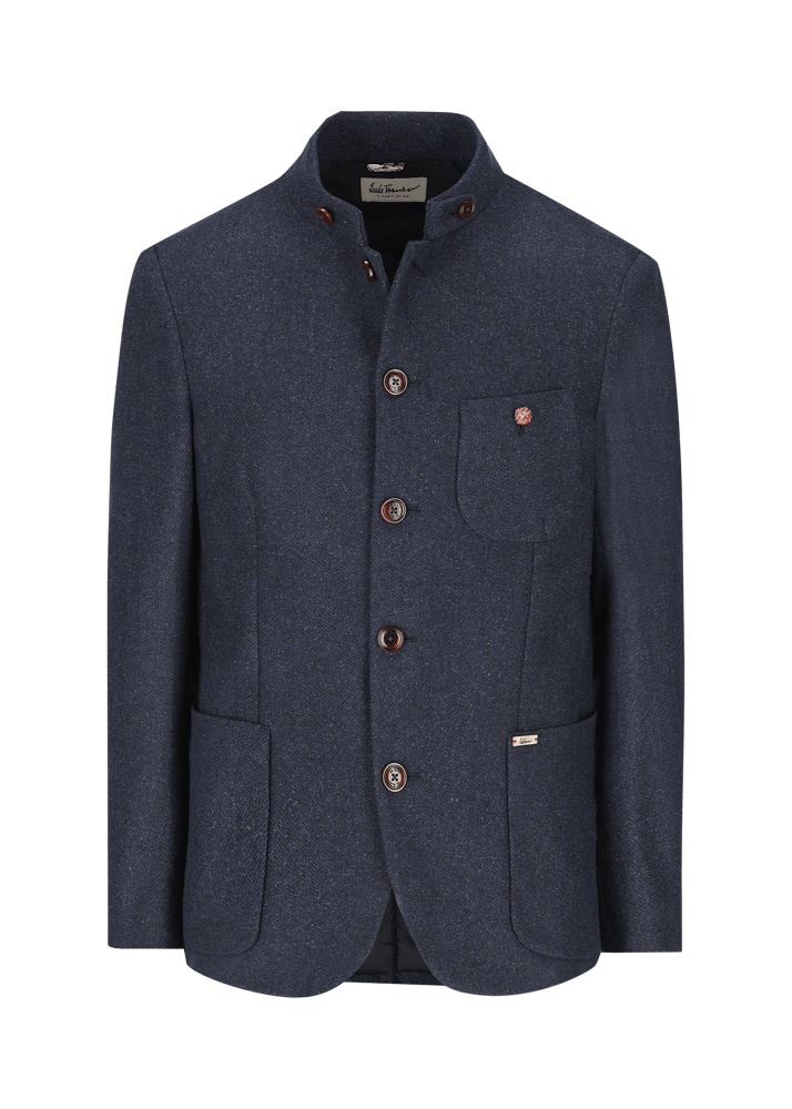 Luis Trenker Blazer con motivo a spina di pesce modello Lusandro Spedizione Gratuita