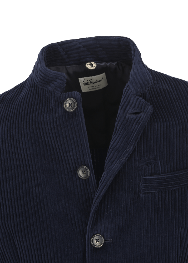 Luis Trenker Blazer in velluto a coste con colletto alla coreana Lusandretto Negozi Online