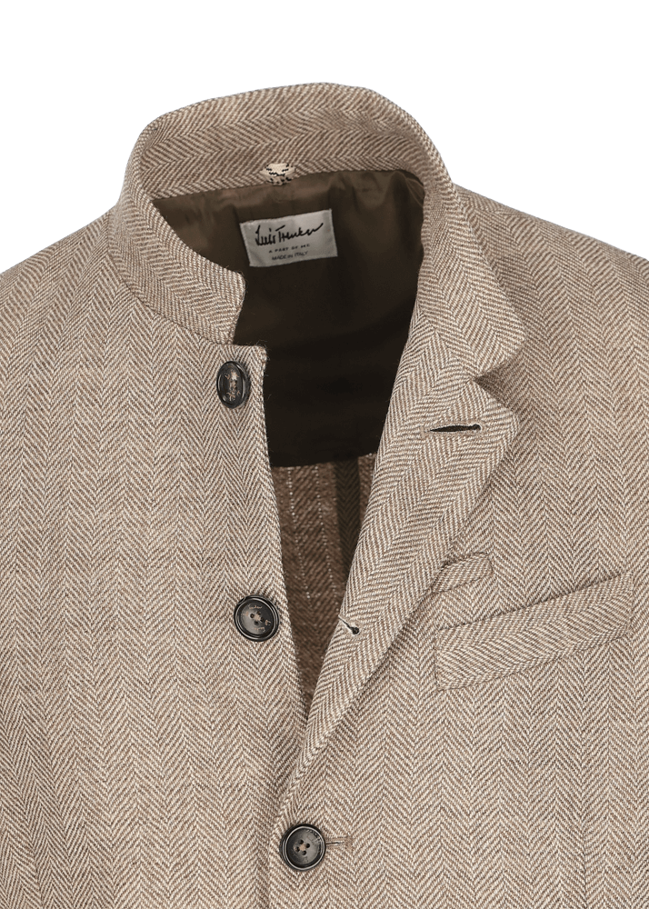 Luis Trenker Blazer con motivo a spina di pesce Lusandretto Promozione Limitata