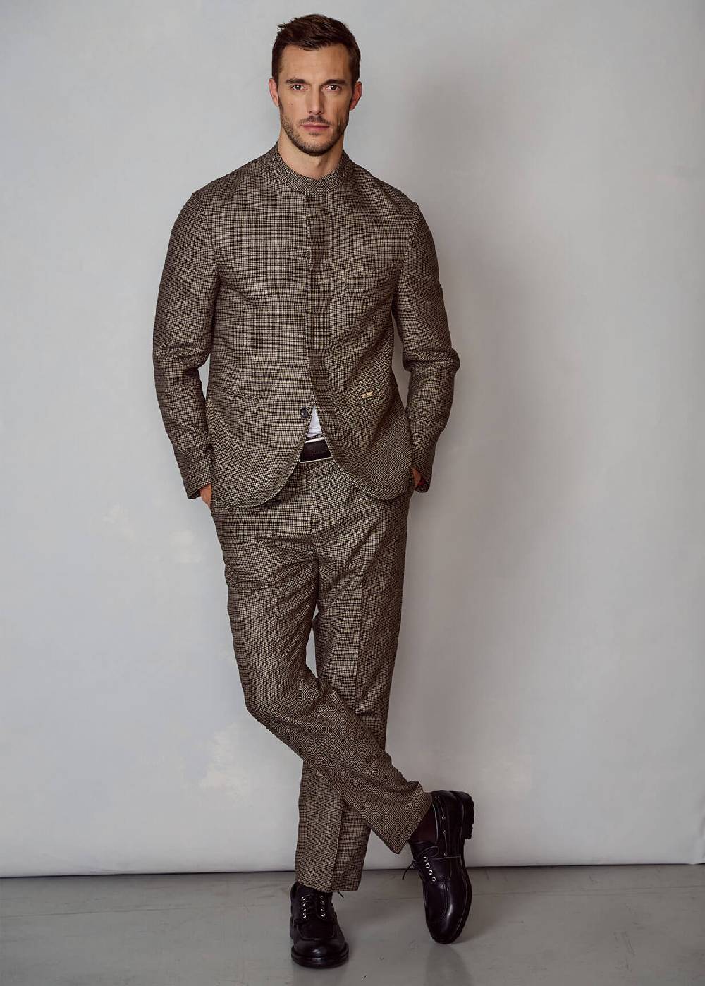 Luis Trenker Blazer con motivo pied-de-poule Lupatrick Sottocosto