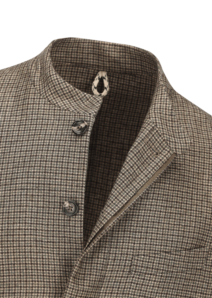 Luis Trenker Blazer con motivo pied-de-poule Lupatrick Sottocosto