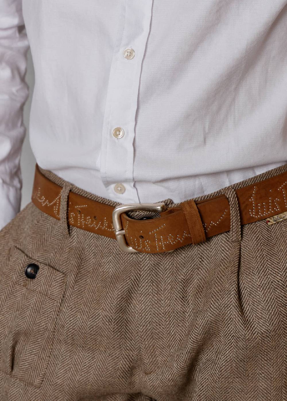 Luis Trenker Cintura in pelle con borchie modello Lufabian Outlet