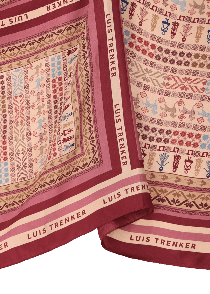 Luis Trenker Foulard in seta con stampa originale Lufrancara Outlet