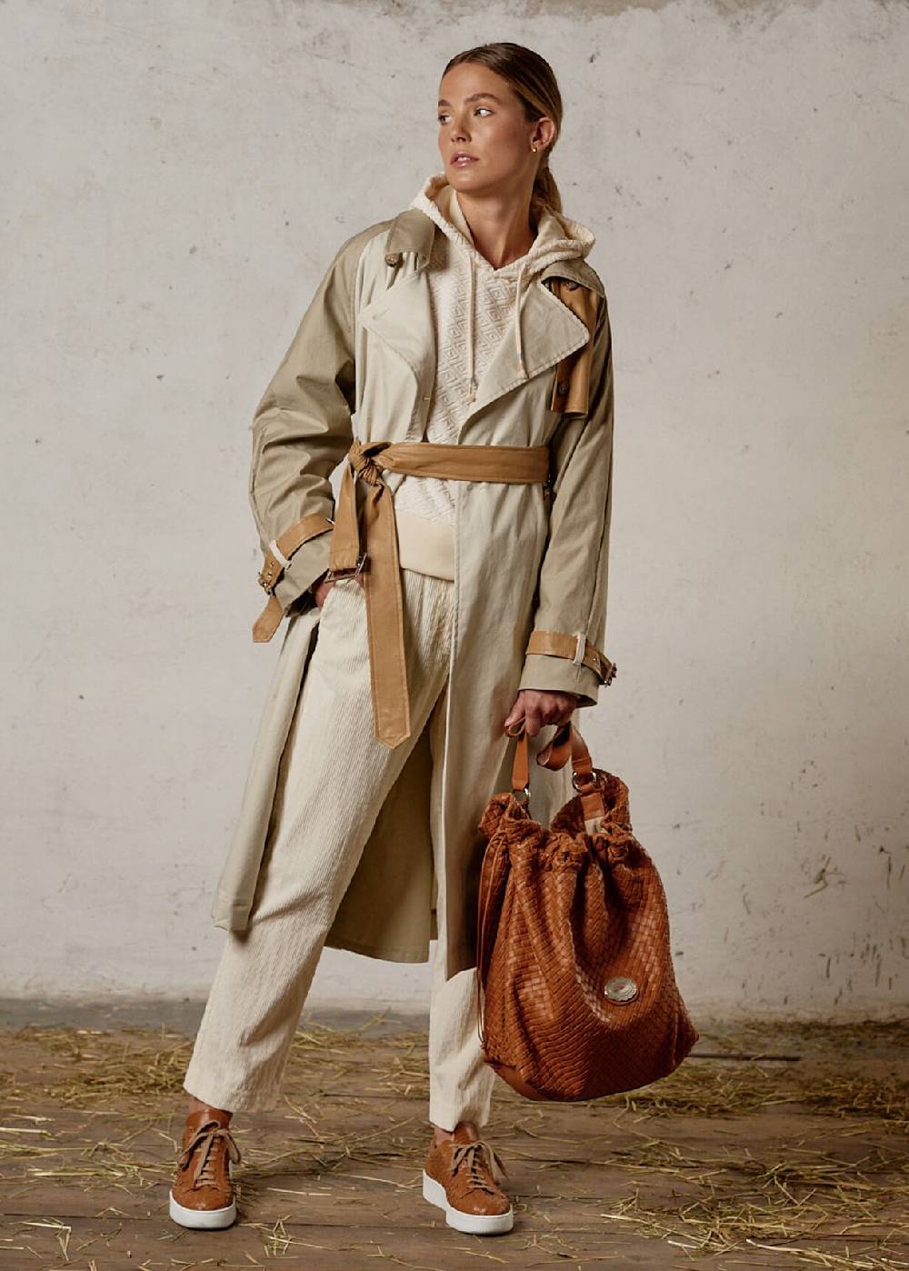 Luis Trenker Borsa a secchiello in pelle intrecciata Lusac Promozione Limitata