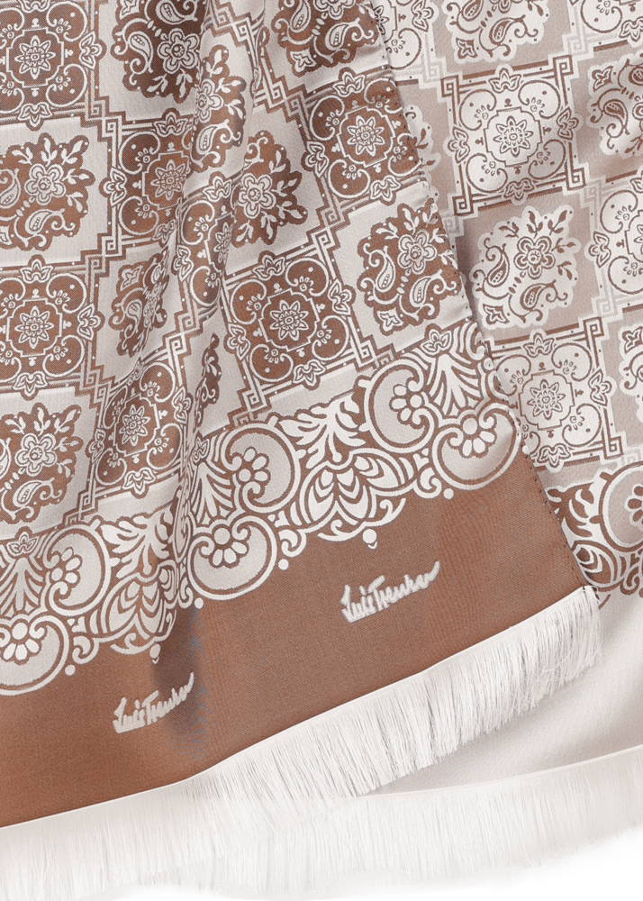 Luis Trenker Sciarpa in seta jacquard modello Lufranzi Offerta
