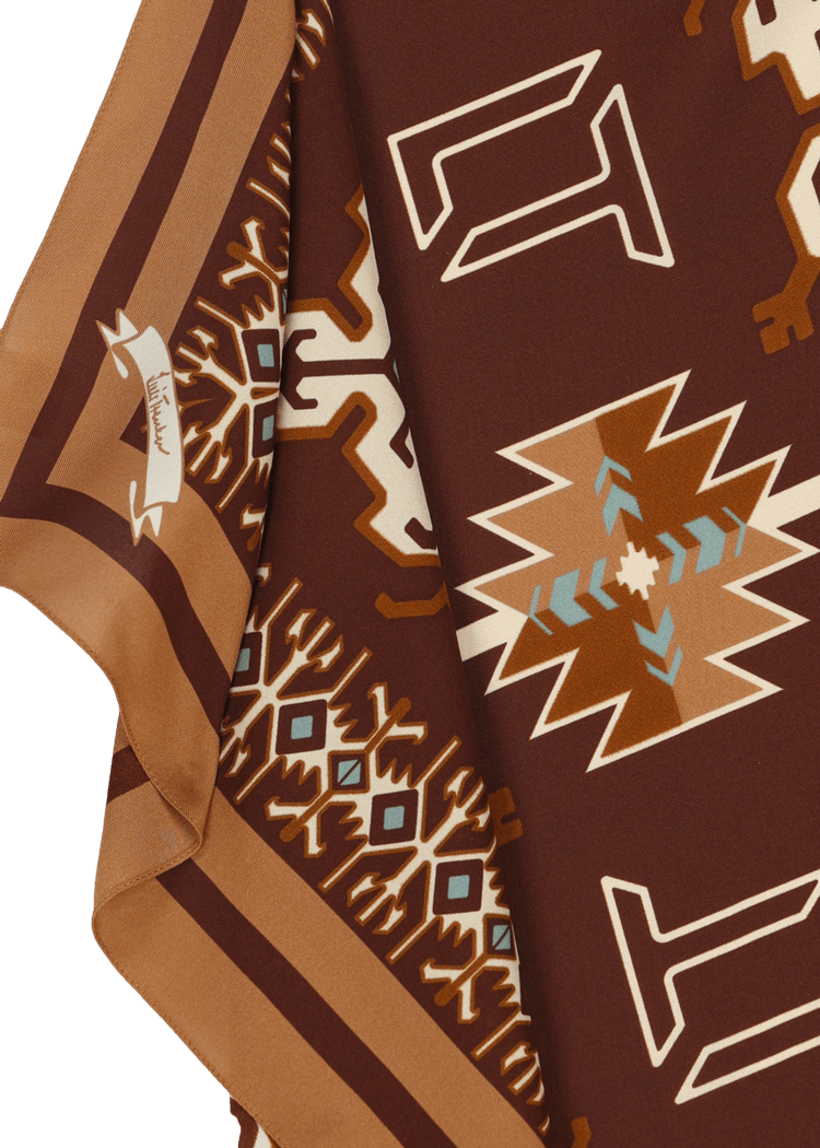 Luis Trenker Foulard di seta modello Lufrancara Saldi Di Fabbrica