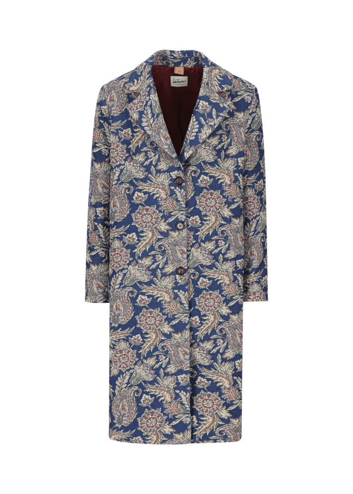 Luis Trenker Cappotto in jacquard con motivo Lugreta Nuova