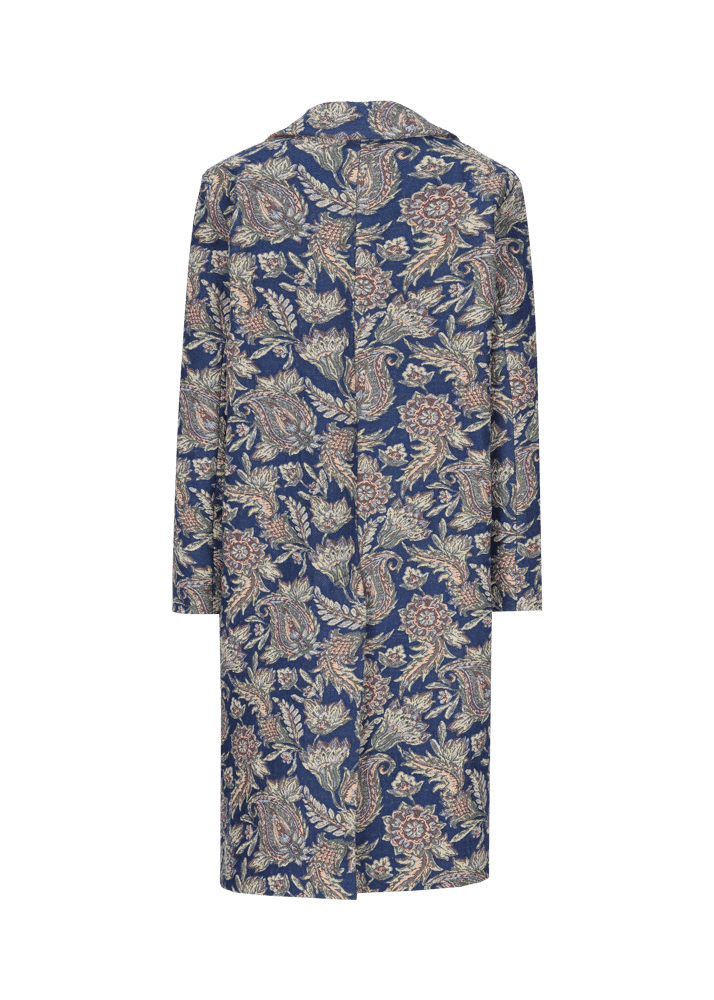 Luis Trenker Cappotto in jacquard con motivo Lugreta Nuova