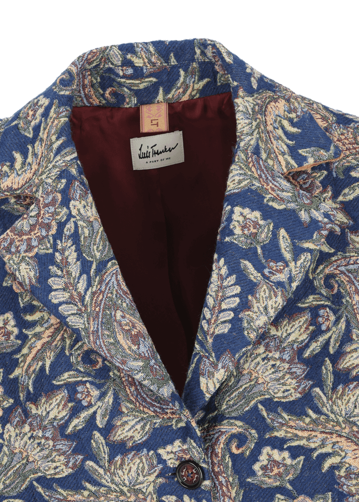 Luis Trenker Cappotto in jacquard con motivo Lugreta Nuova