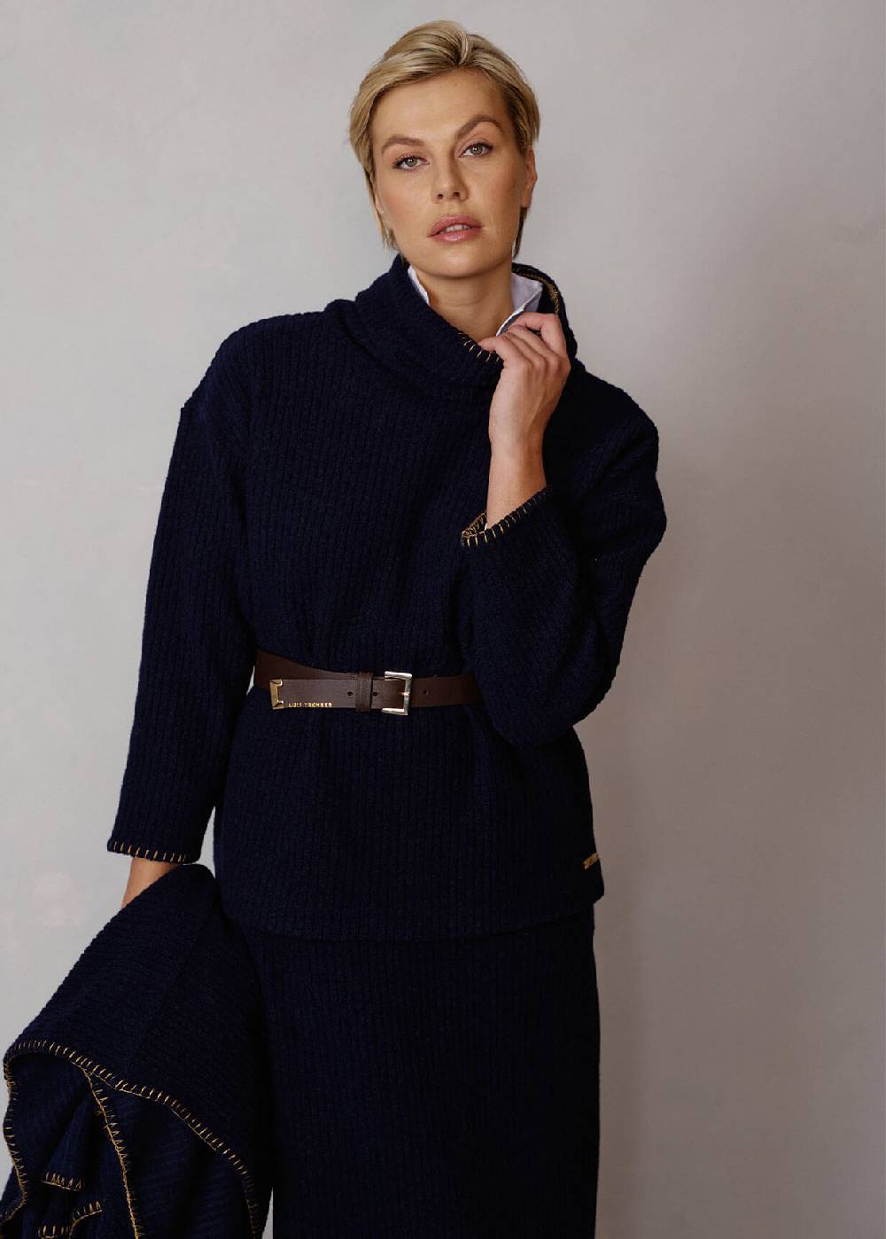 Luis Trenker Pullover in jersey di pura lana vergine Luada Sottocosto