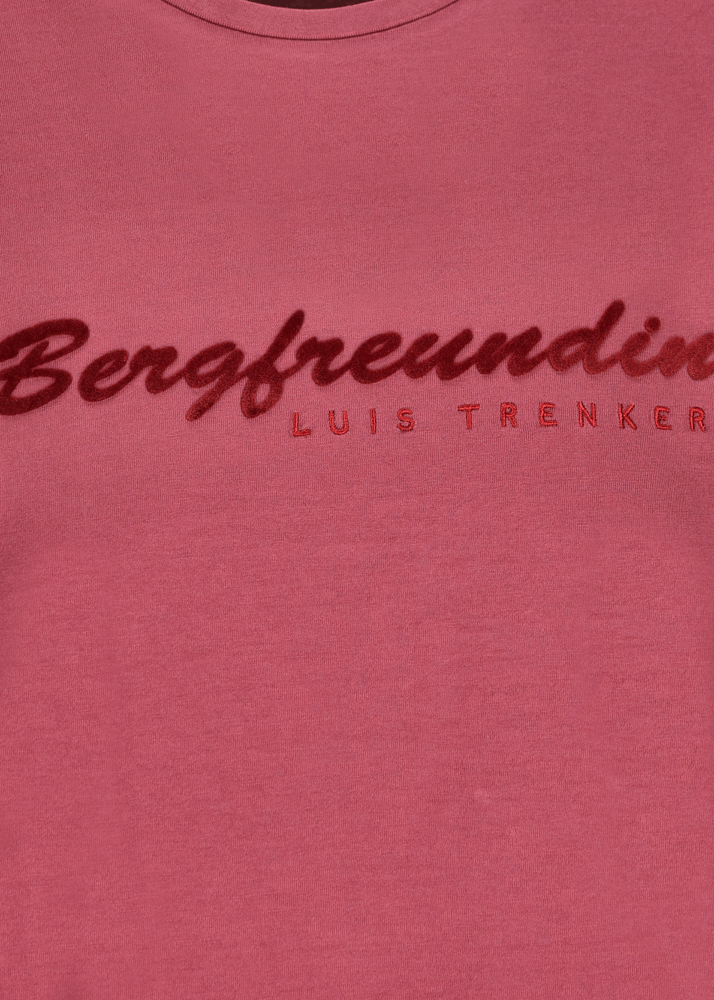 Luis Trenker Maglia a maniche lunghe con scritta "Bergfreundin" Hotsell