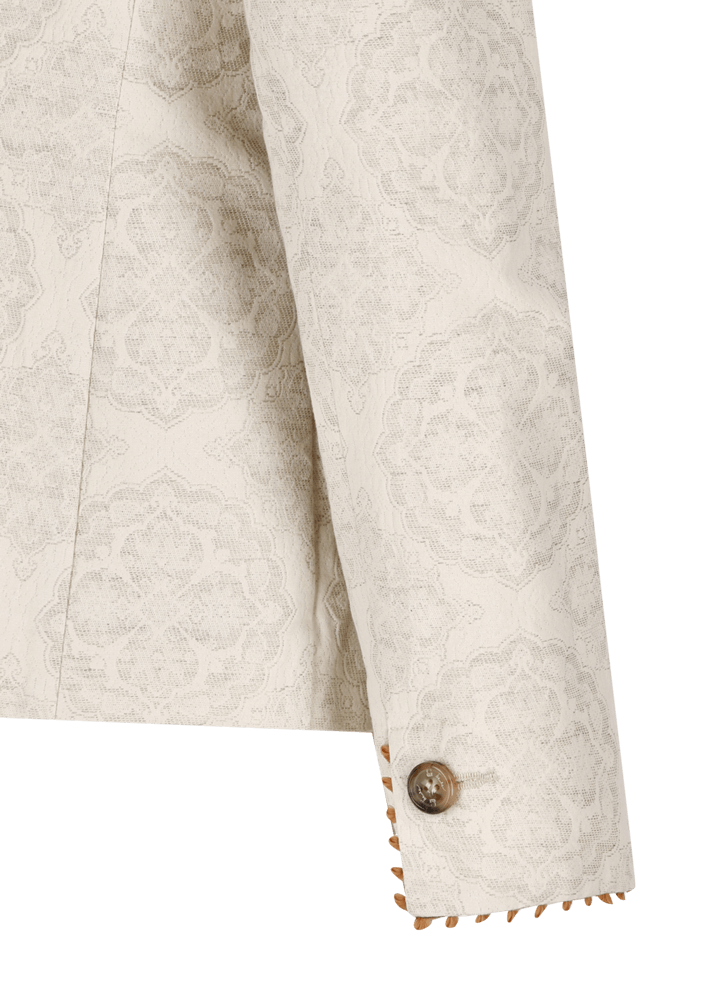 Luis Trenker Blazer in tessuto jacquard con motivo floreale modello Luranda Vendita