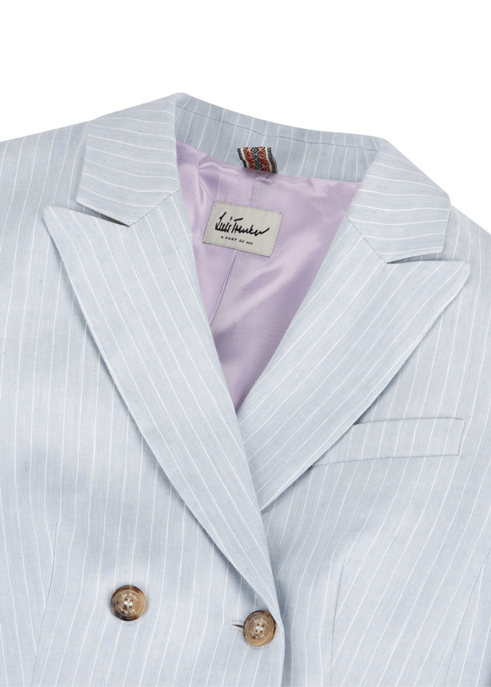 Luis Trenker Blazer doppiopetto con motivo gessato modello Luscilla Sottocosto