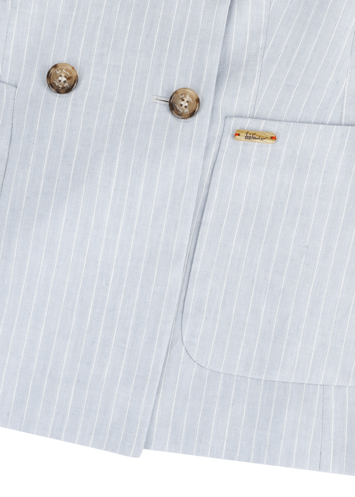 Luis Trenker Blazer doppiopetto con motivo gessato modello Luscilla Sottocosto
