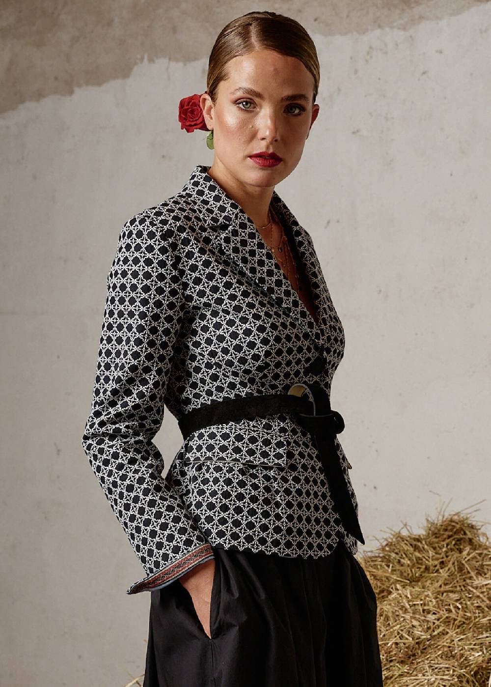 Luis Trenker Blazer in cotone jacquard modello Luramona Sconto