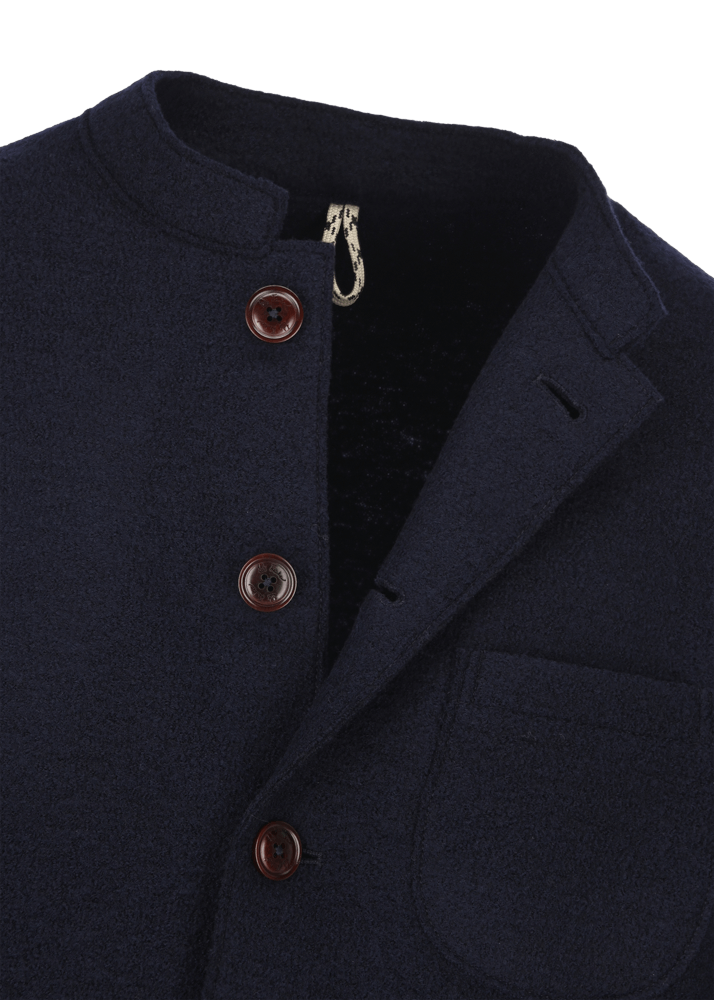 Luis Trenker Blazer in lana follata con cuciture a taglio vivo Luigis In Vendita
