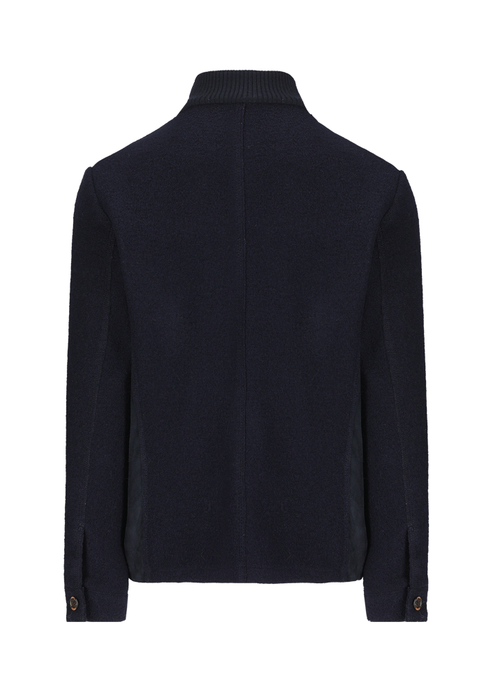 Luis Trenker Blazer in lana follata con parte anteriore in pelle scamosciata Lupoldo I Più Venduti