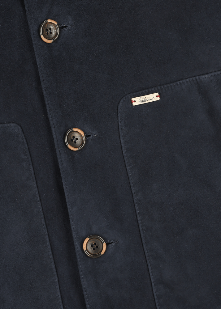 Luis Trenker Blazer in lana follata con parte anteriore in pelle scamosciata Lupoldo I Più Venduti