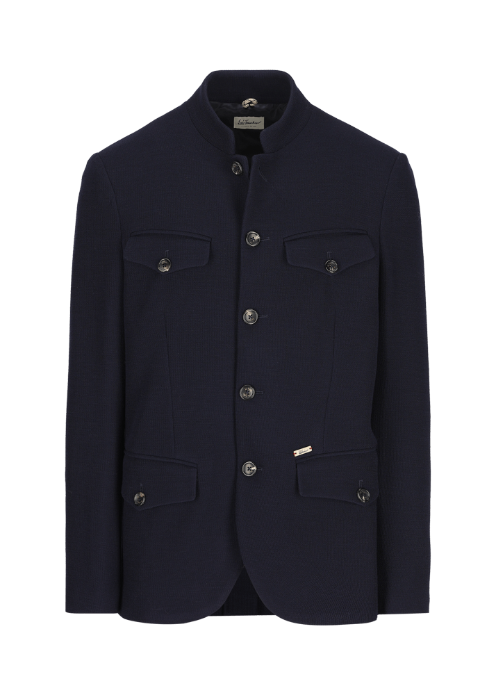 Luis Trenker Blazer in jersey con colletto alla coreana Lusepp In Saldo