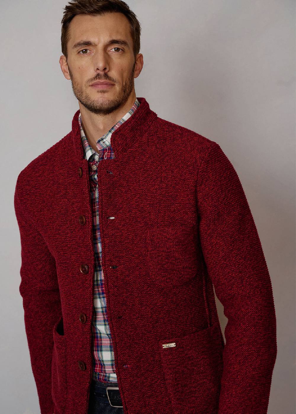 Luis Trenker Cardigan con collo alto Luwainer Vendita