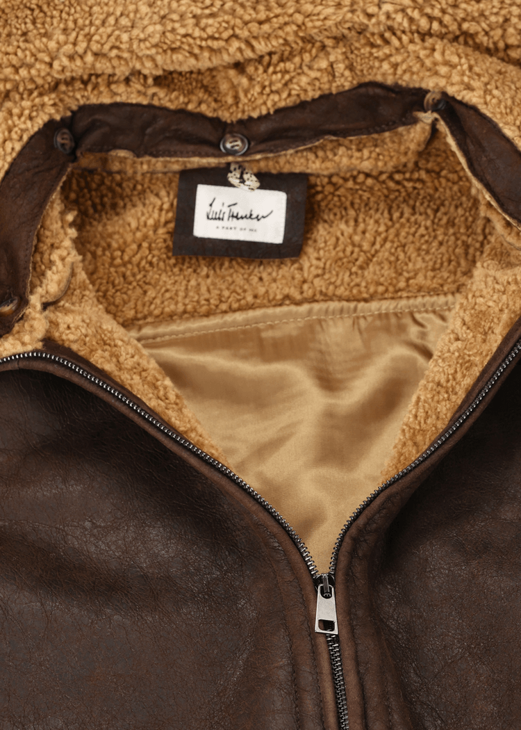 Luis Trenker Cardigan con parte anteriore in pelle Luwallace Pezzi Unici